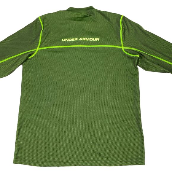 Under armour Activewear Top Men's XL Green ColdGear Skateboarding Quarter Zip - Picture 15 of 16